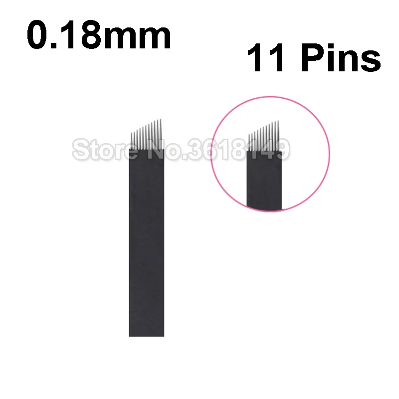 

New 0.18mm 18U 9 7 12 Pins Lamina Agulha Tebori Tattoo Microblading Needle For Permanent Makeup Manual Pen 3D Eyebrow Embroidery