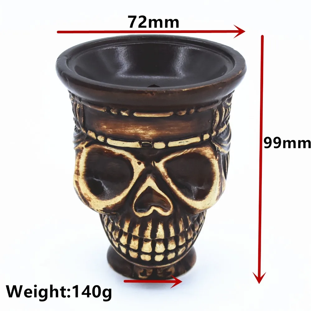 

Skull Shaped Six Holes Ceramic Shisha Hookah Bowl Holder Shisha Tobacco Hookah Head Chicha Narguile Cachimba Sheesha