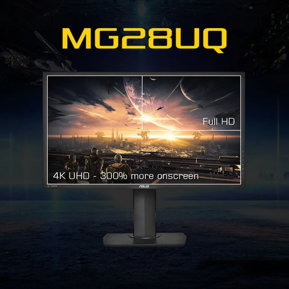 

New ASUS MG28UQ Large 28 Inch FreeSync Gaming Monitor 4K/ UHD 3840x2160 1ms HDMI Ergonomic Back-light LED Monitor