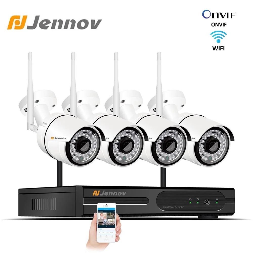 

Jennov Home Security Wireless Camera CCTV Kit Security System kit 4CH 960P Video Surveillance Outdoor Wifi Camera NVR 1.3MP