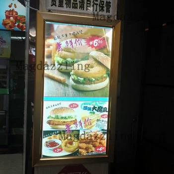 

50x80CM Snap Frame LED Backlit Menu Light Boxes for Restaurant