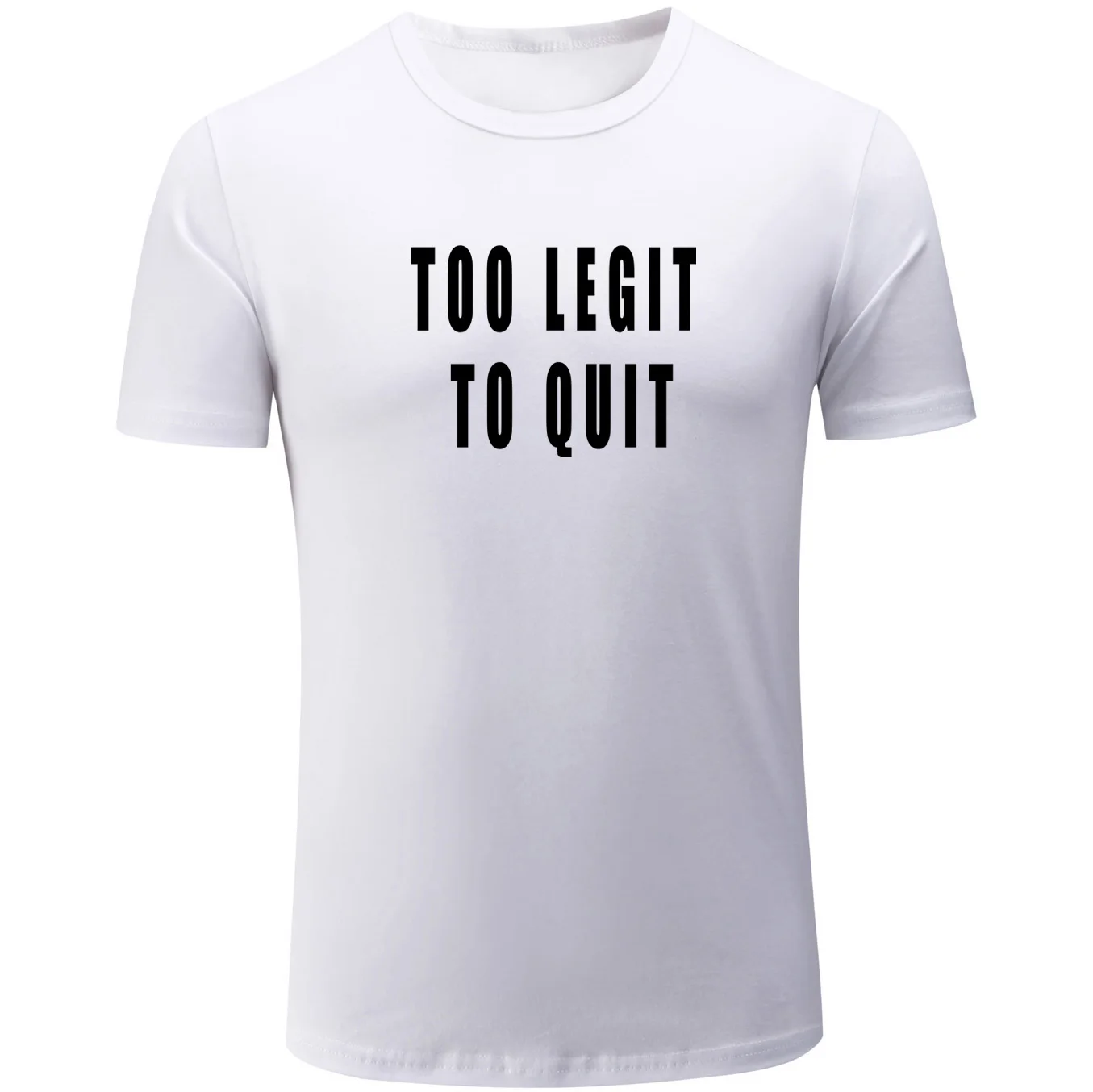 Too Legit To Quit Letter Graphic Summer Short Sleeve T Shirt Men Women