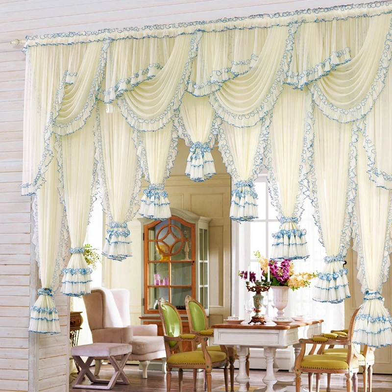 3 Meter wide Arab top design Mine Cloud Group corridor curtains dinning