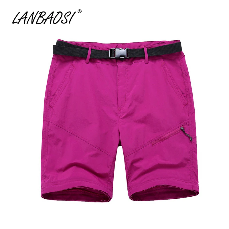 LANBAOSI pantalones de senderismo convertibles para mujer Pantalones de pierna con cremallera protección solar Qucik seco Anti-UV Trekking Pantalones deportivos al aire libre
