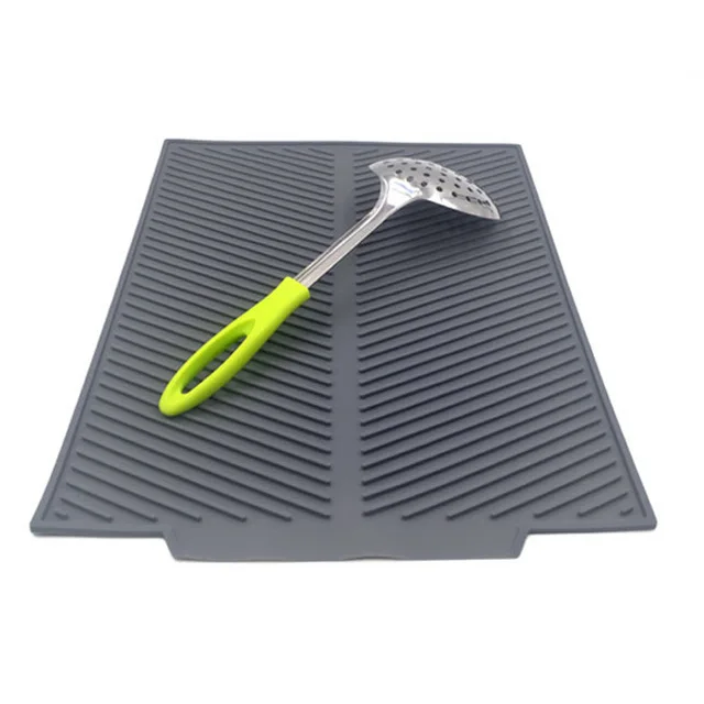 

New Drain Rack Kitchen Silicone Dish Drainer Tray Large Sink Drying Rack Worktop Organizer Drying Rack for Dishes Tableware