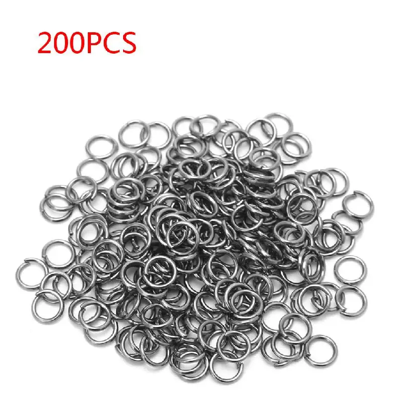 200pcs 5mm DIY Jewelry Rings Open Connector Plastic Box packed Jump