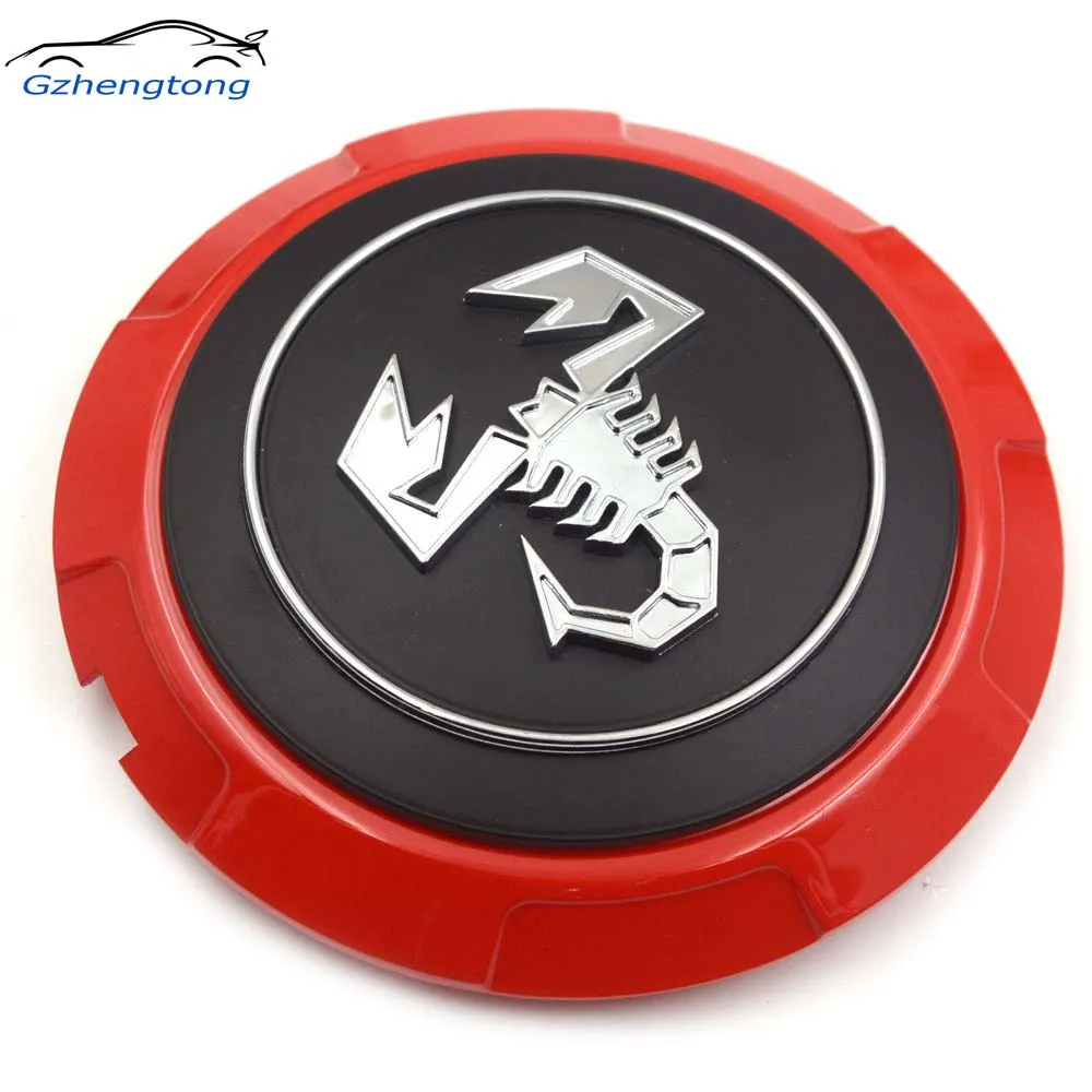 

Gzhengtong 133mm 1pc Alloy Wheel Centre hub Cap for Fiat 500 Abarth 04726184AA 53106013 86919 Black Red Abarth Scorption Logo