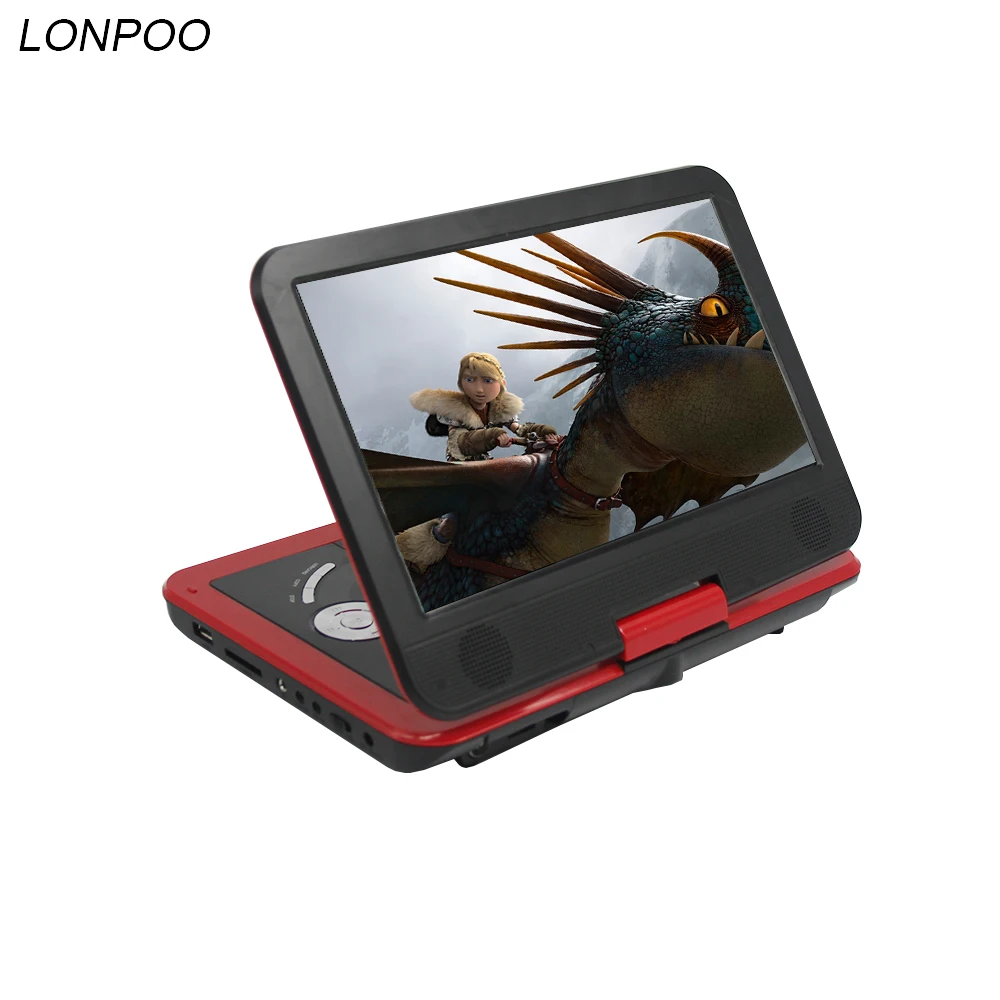 

LONPOO 9 inch Portable DVD Player with TFT LCD Screen Multi media dvd player With Analog TV and game function DVD Player