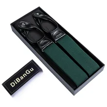 Рождественские подарки высокого качества Мода 3,5 см 6 кнопок мужские подтяжки регулируемые Прочные эластичные ремни повязки NK-0504