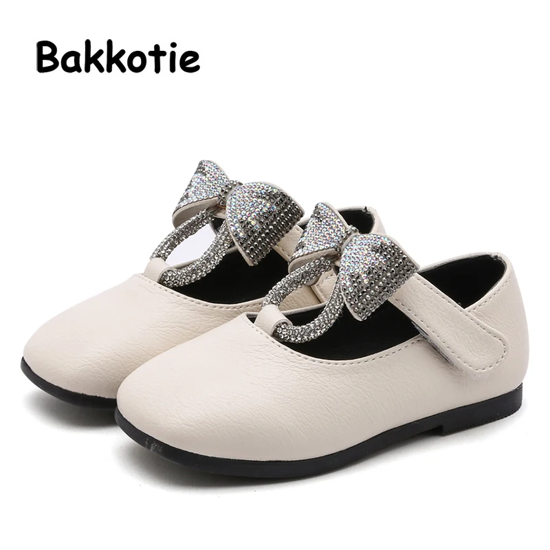 Bakkotie/Весенняя Новинка модная обувь с бантом для маленьких девочек детская