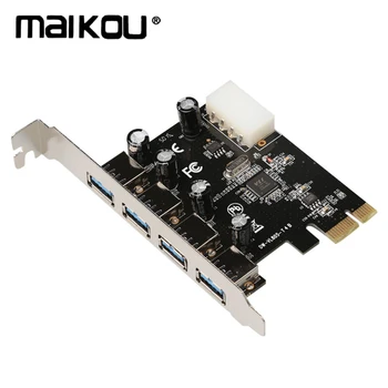 

Maikou 4 port USB 3.0 PCI-e Expansion Card PCI express PCIe USB 3.0 hub adapter