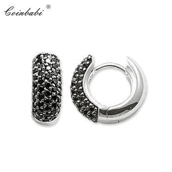 

Hoop Earrings Creole Black Pave Bohemia Gift For Women Ts High Quality Earring Thomas Style 2018 New Zirconia Fashion Jewelry