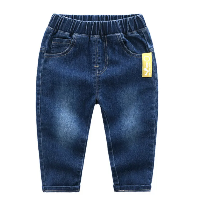 Новые джинсы для маленьких мальчиков на осень и зиму, детские джинсы для девочек, одежда, джинсовые брюки для малышей, детские штаны для мальчиков, джинсы для мальчиков, подарки - Цвет: dark blue