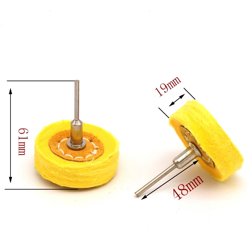 1 шт. 50 мм белый желтый Т-образная ручка ткань полировка колеса зеркальная полировка хлопковая ткань Шлифовальная головка хвостовик 3 мм