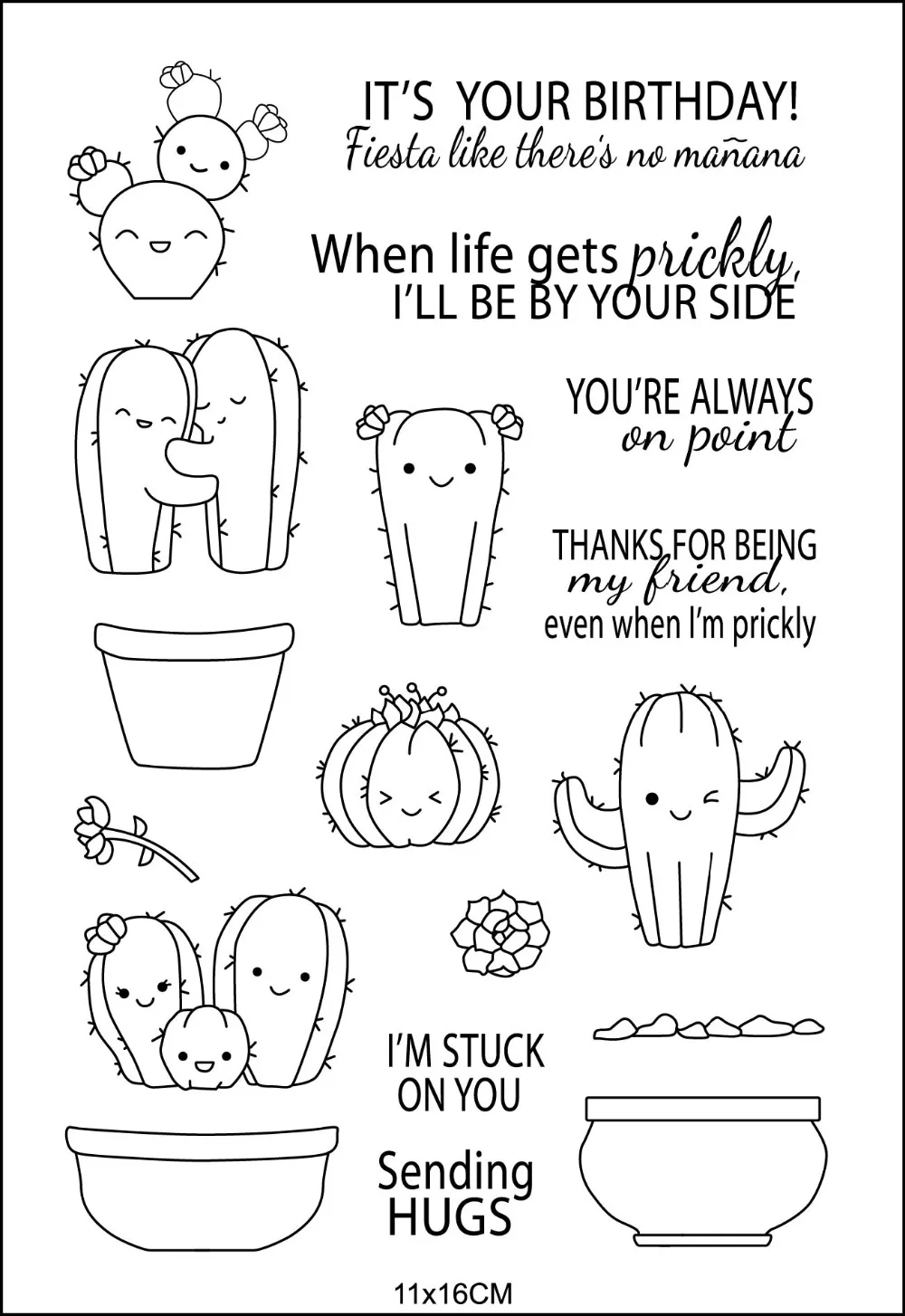 

New Cactus stamp Clear Stamp for Scrapbooking Transparent Silicone Rubber DIY Photo Album Decor