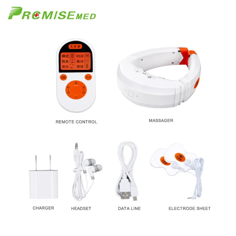 pr+mise Electric Pulse Back and Neck Massager Far Infrared Heating Pain Relief Tool Health Care Multifunctional Physiotherap