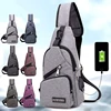 Men Short Trip Travel Smart Small Backpack 2022 Summer New Male Casual Shoulder Bags External USB Charging Anti Theft Chest Bag ► Photo 1/6