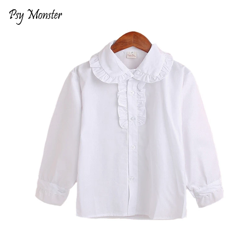 Verano 2018! Blusa de fiesta Formal para Niñas Grandes, blanca de manga larga para niños, escolar para niñas, Tops de princesa S29| Blusas y camisas| - AliExpress