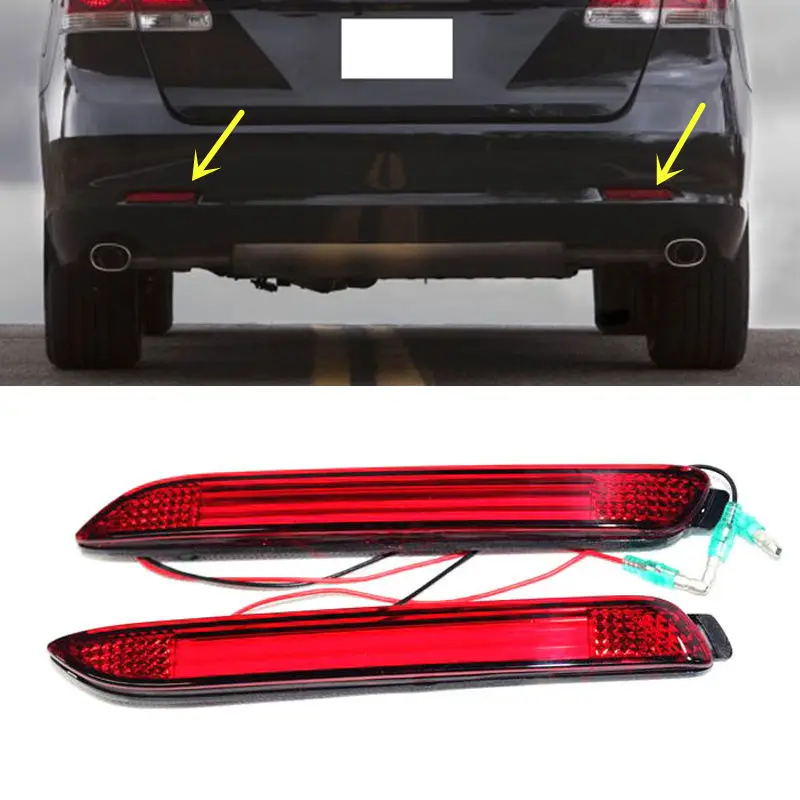 

For Toyota Sienna 2011-2016 2PCS Rear fog lamp Brake Highlight Light guide