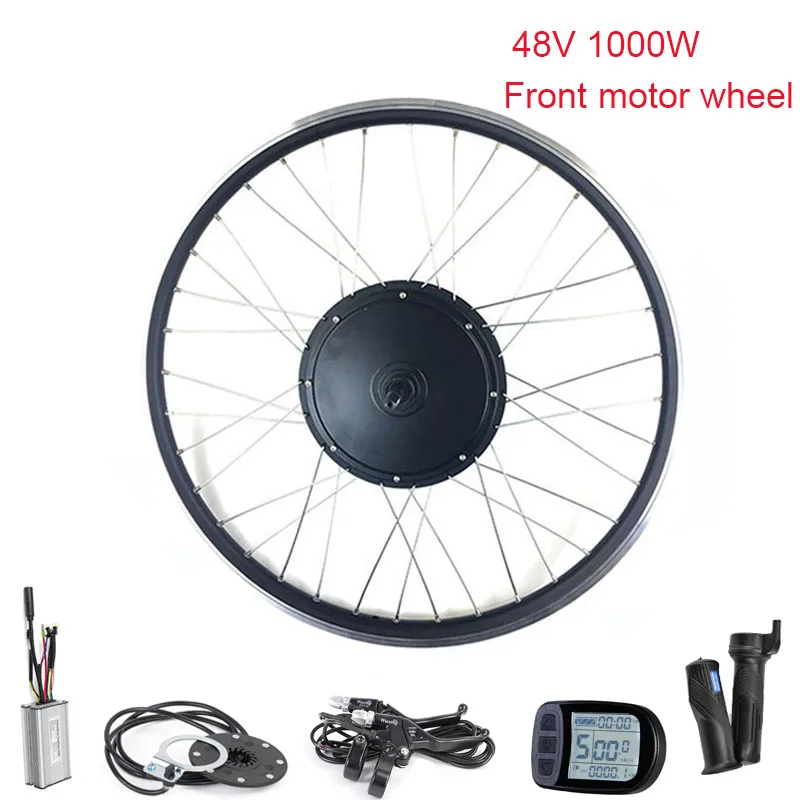 

48V 1000W Hub Motor E Bike Conversion Kit Electric Wheel 20" - 28Inch 700C Set For Electric Bicycles Brushless Controller