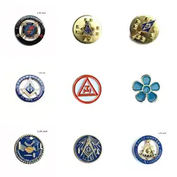 Масонские нагрудные булавки Forget Me Not Flower Square & Compass in Circle Brotherly Love Relief Freemasonry Knights Templar pin