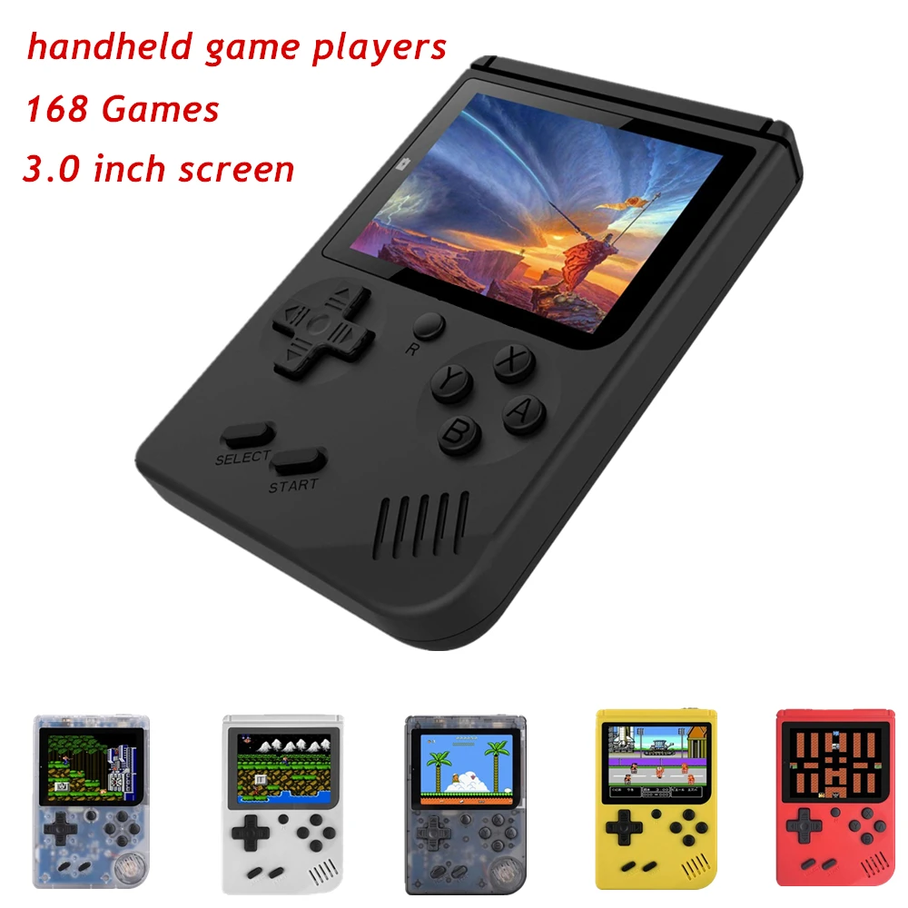 

MINI Portable Retro Video Console Handheld Game Advance Players Boy 8 Bit Built-in 168 Games Gameboy 3.0 Inch Color LCD Screen