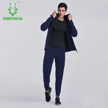 Vansydical Модный осенне-зимний мужской спортивный костюм куртка+ брюки спортивный костюм комплект из 3 предметов спортивная мужская одежда спортивный костюм комплект