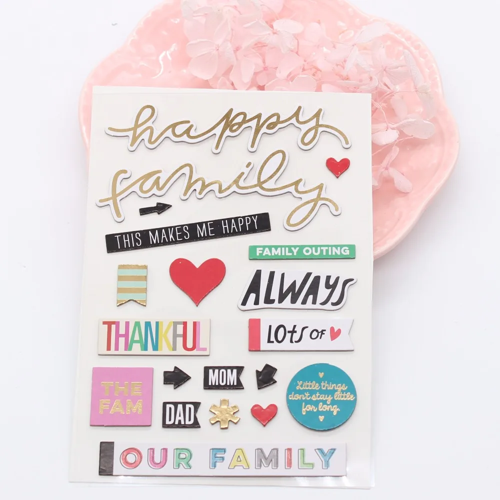 KSCRAFT My Friends 3D Die Cut Self-adhesive Stickers for Scrapbooking Happy Planner/Card Making/Journaling Project