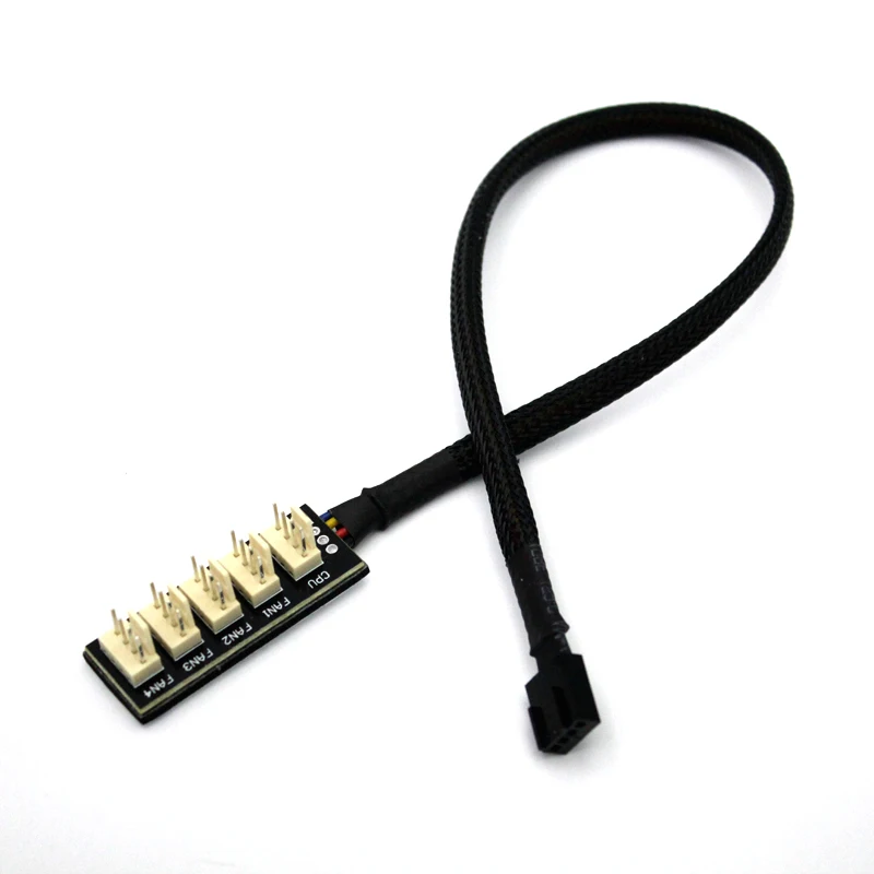 Основная плата 4Pin/игольчатый PWM концентратор вентилятора ступица компьютера контроль температуры панель спидометра коробка четыре-проводной контроллер