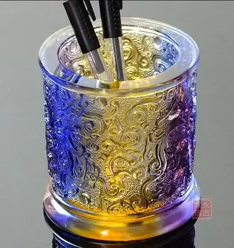 

9cm Glass pen holder creative fashion dragon desktop decoration