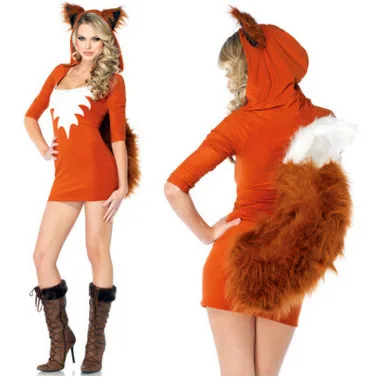 

New halloween Fur animals cute big tail small fox / RPG animal / game uniforms