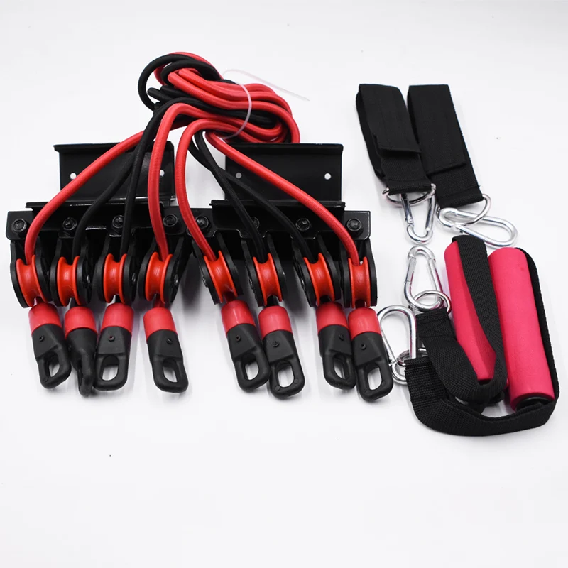 I Type 152 lbs TWTOPSE Pro шкив, Эспандеры для тренировок, фитнеса, йоги, Тяговая веревка, универсальные дверные пробирки для упражнений, фитнеса, бодибилдинга, 210 фунтов - Цвет: I Type 152 lbs