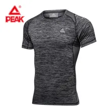 PEAK SPORT Men Running T Shirt Sport Shirt Men Gym Quick Dry Breathable Sports Wear Air Hole Back Fitness T Shirt Men Training