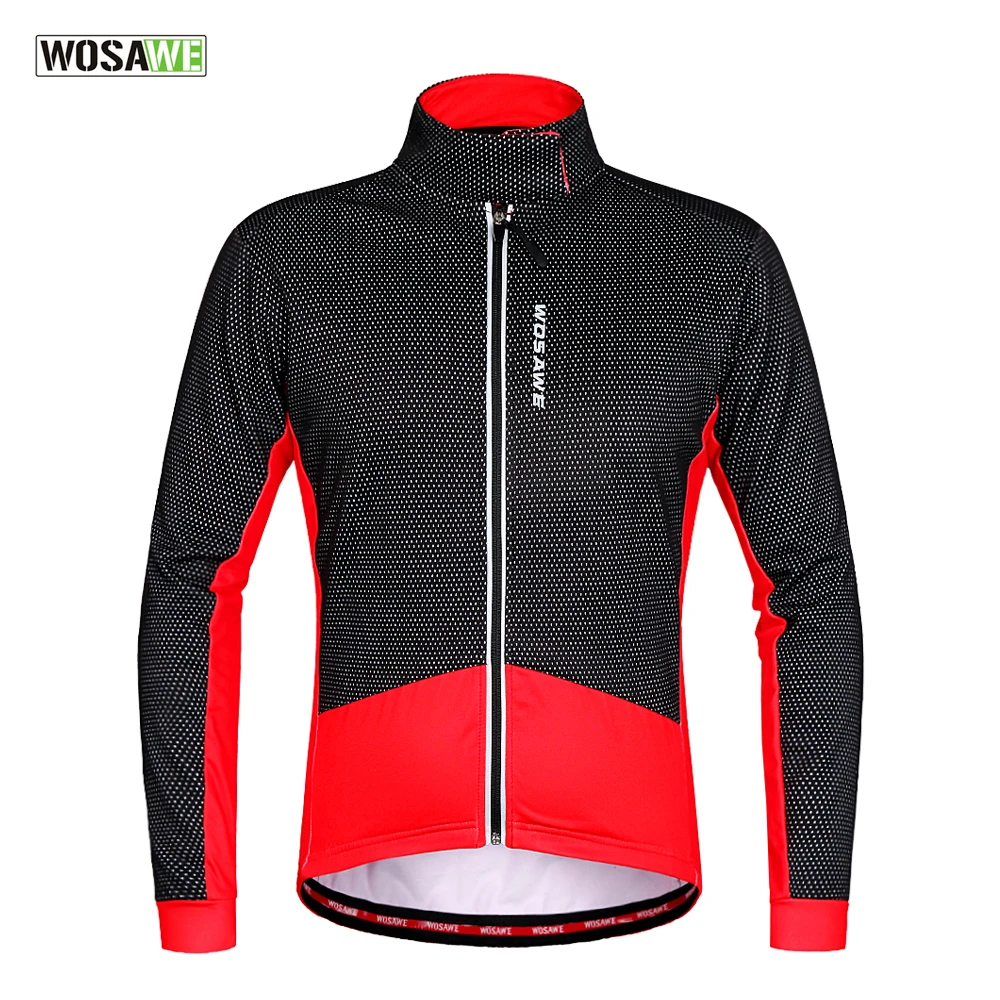 

WOSAWE Motorcycle Jackets Autumn Winter Thermal Motorbike Clothing Windproof Waterproof Soft Shell Coat MTB Bike Protection