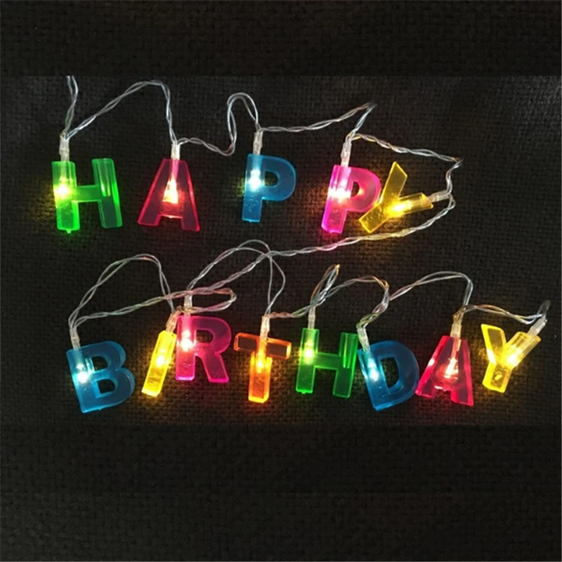 DIY Happy Birthday String Lights Christmas LED lights Decoration For