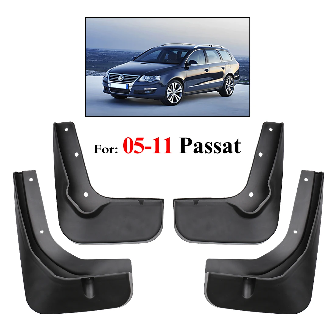 

For Volkswagen Passat B6 2005-2011 Sedan Mudflaps Splash Guards Mud Flap Mudguards Fender 2006 2007 2008 2009 2010 Set Mud Flaps