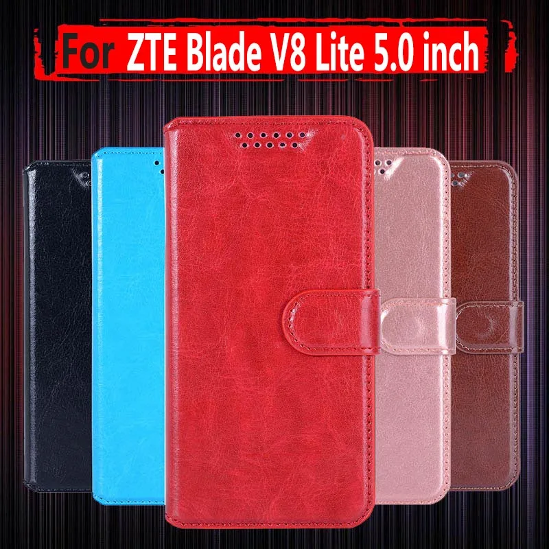 Чехол-книжка для ZTE Blade V8 Lite роскошный чехол-бумажник из искусственной кожи 5 0