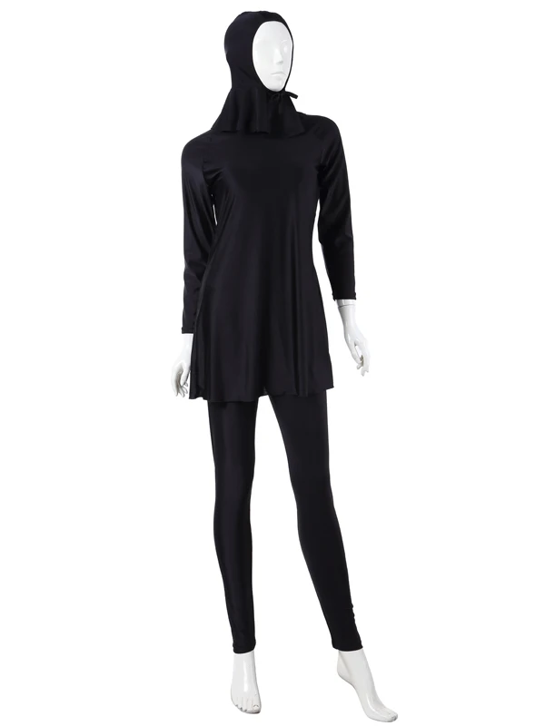 

Maillot De Bain Hijab Muslim Burkini Modest Swimwear Solid Clothing Long Sleeve Bukini Islamique Women's Swimsuit Bathing Suit