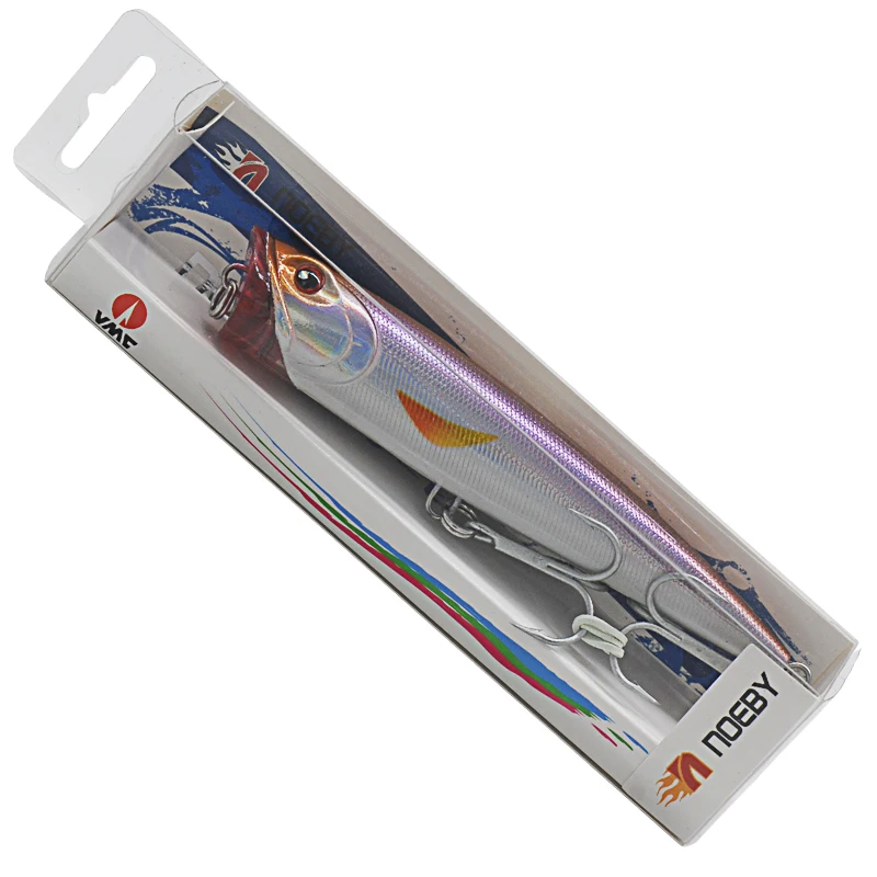 Señuelos de Pesca NOEBY Popper 140mm/40g Topwater Hard Bait Francia VMC Para Pesca Leurre Dur Peche Iscas Artificial Wobber