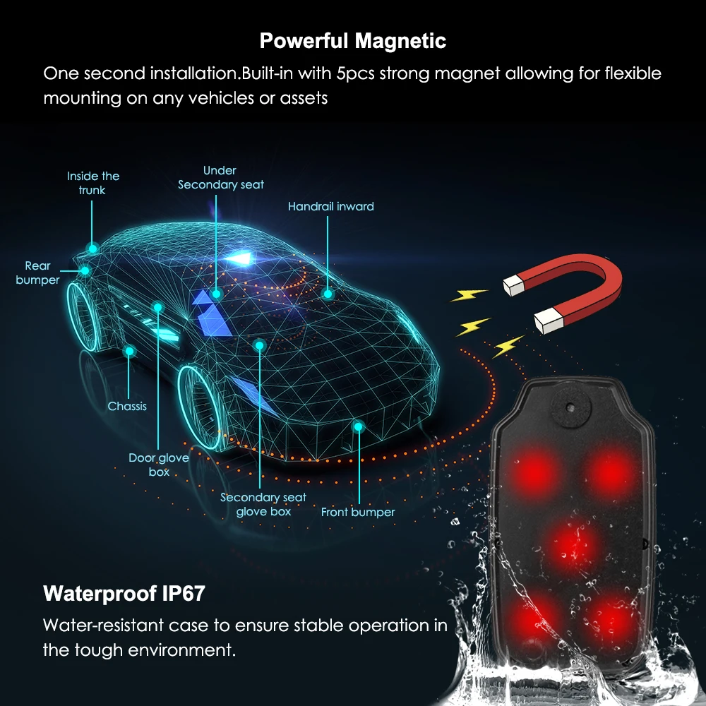 Realtime GPS/GPRS vehicle Tracker LK209A with battety