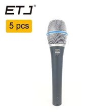 ETJ Марка 5 шт./лот высокое качество бета 87A Clear Sound ручной проводной микрофон караоке