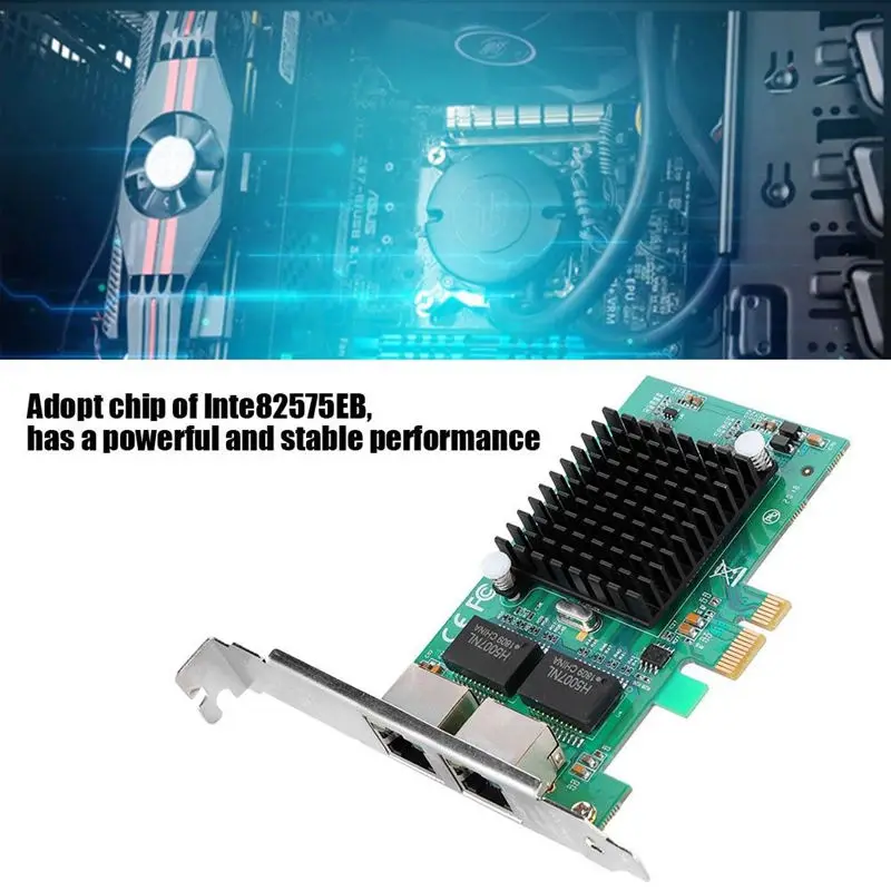 Для Intel 82575 Pci-E X1 2-Порты и разъёмы Gigabit Ethernet адаптер сервера сетевая карта адаптер для ПК
