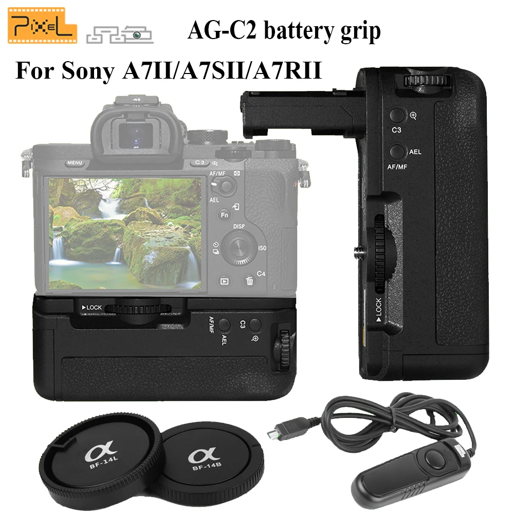 

For Sony A7SII/A7RII/A7II Cameras Pixe AG-C2 Profession Battery Grip+PIXEL RC-201 RC-201/S2 Wired Shutter Remote Control Cable