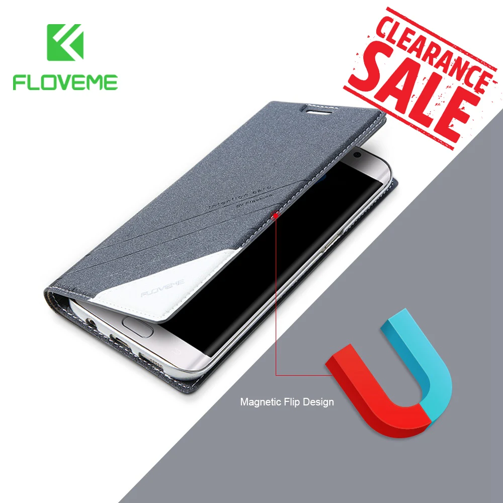Kopen FLOVEME Leather Case Voor Samsung Galaxy S7 S6 Rand S8 Plus Case Voor Samsung Galaxy S8 Plus A5 A7 2017 s5 Note 4 5 Card Cover Tas
