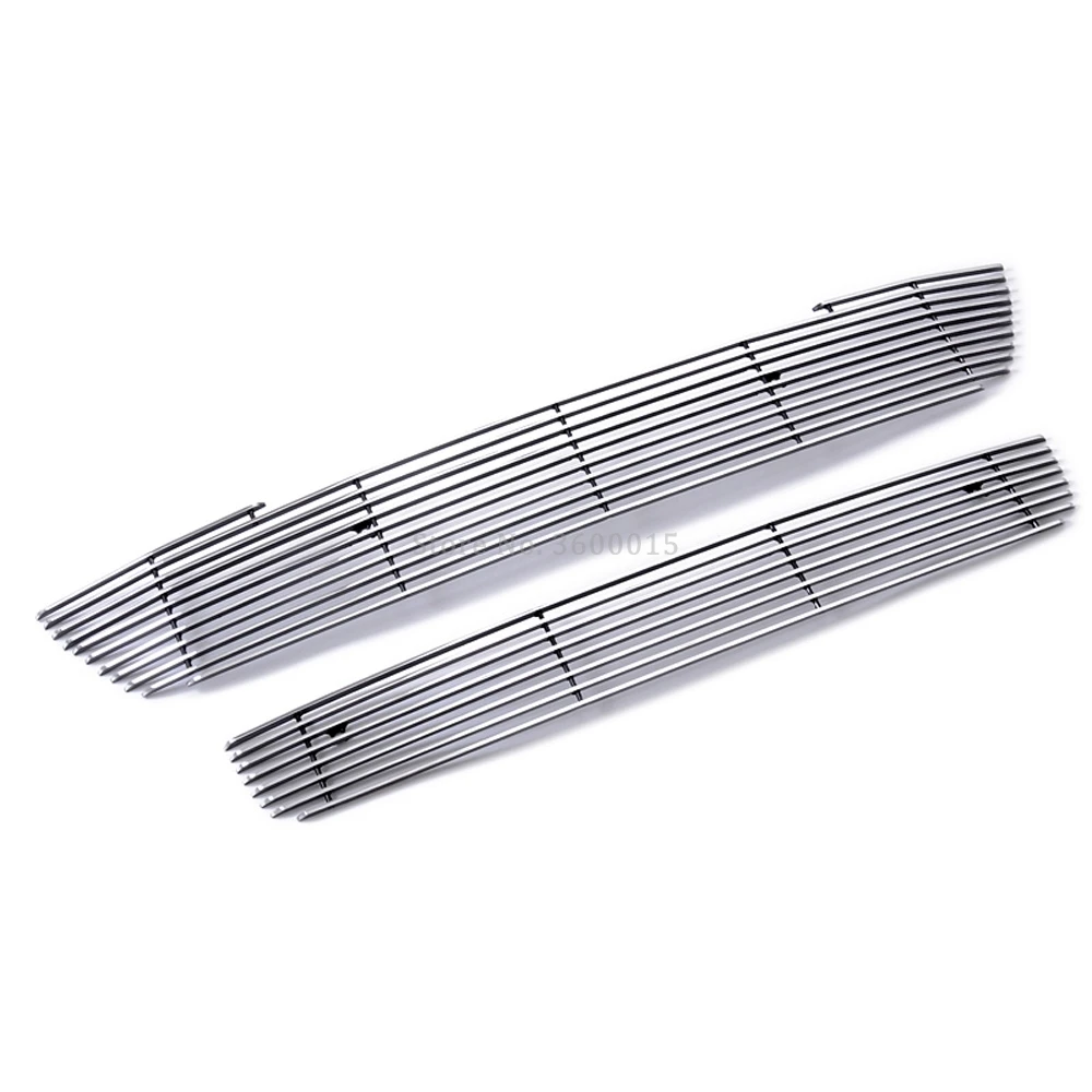 

Fit For Mitsubishi Outlander 2013 2014 2015 Aluminum alloy Front Grille Around Trims Center Grilles Frame Trim Car Trim 2pcs/set