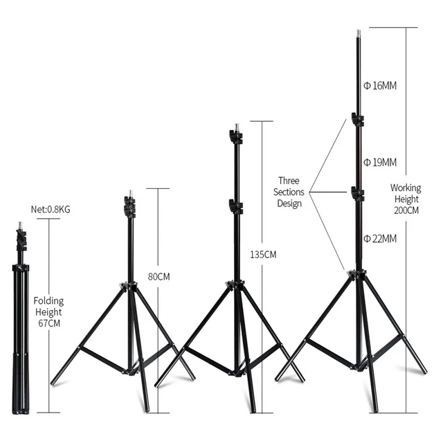 SH photographie boîte à lumière Kit d'éclairage quatre lampes Kit boîte à lumière 50x70CM – Image 5