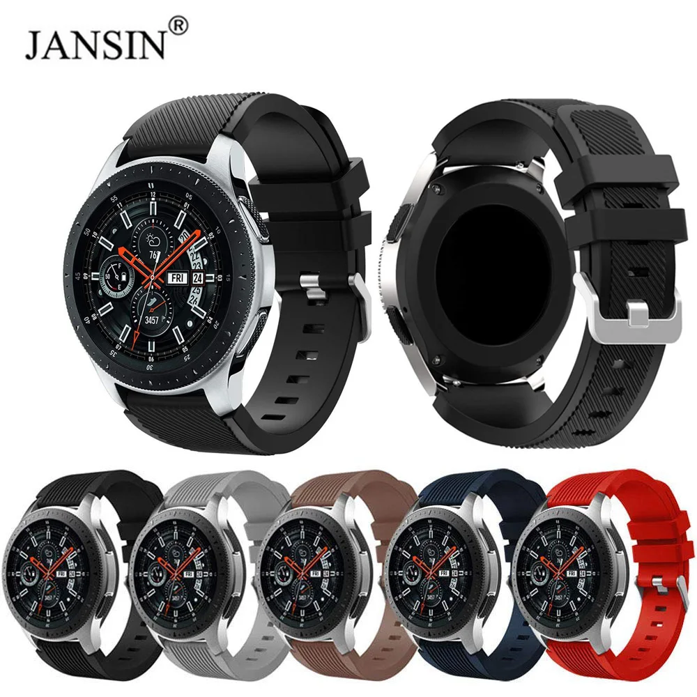 JANSIN спортивный силиконовый ремешок для samsung Galaxy Watch 46 мм ремешок для samsung gear S3 Classic/S3 Frontier 22 мм Универсальный браслет