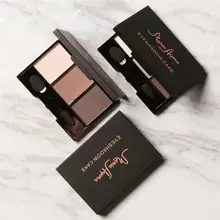 Цвет бровей с щетка с зеркалом легко носить водонепроницаемые тени для бровей глаза контуринг Палетка с пудрой 3 цвета