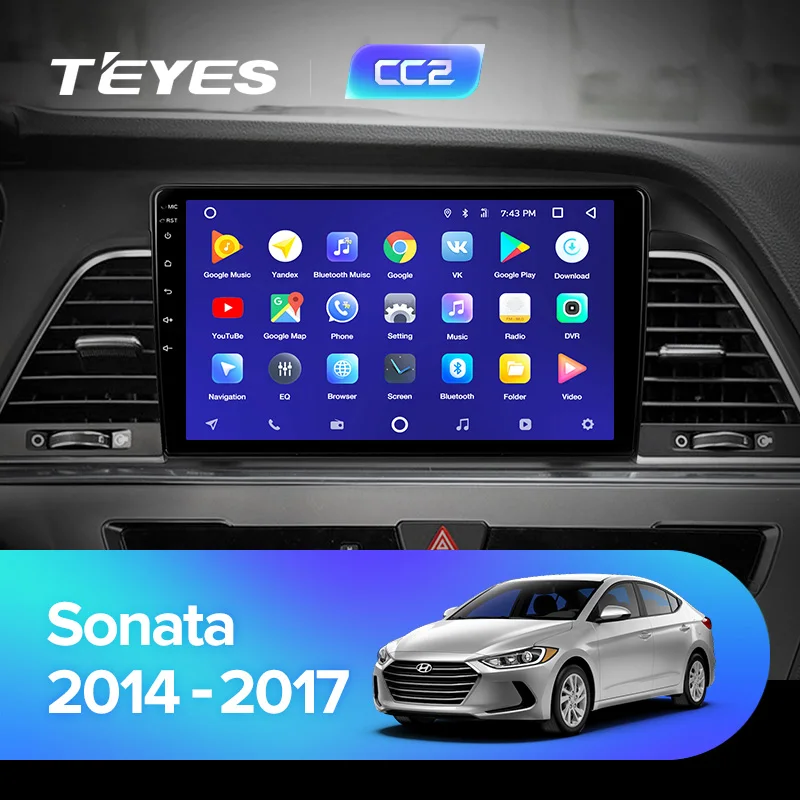 Clearance TEYES CC2 For Hyundai Sonata 7 LF 2014-2017 Car Radio Multimedia Video Player Navigation GPS Android 8.1 2din 2 din DVD 2
