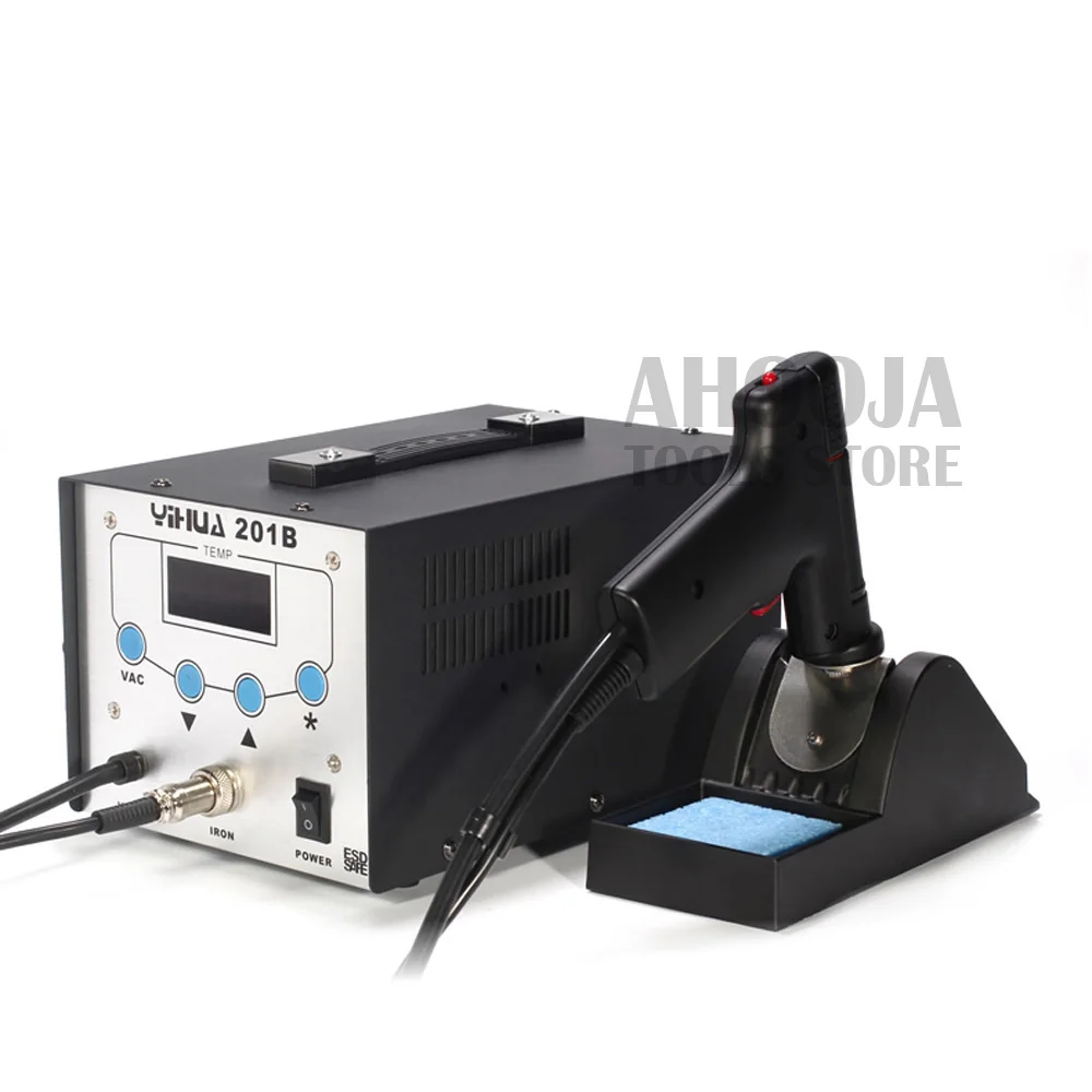 YIHUA 201B High Frequency Electric Vacuum Suction Tin Soldering Station Anti-Static Automatic Suction Tin Gun Desoldering Pump